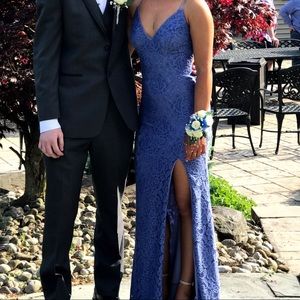 Periwinkle strappy back gown